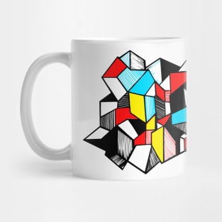 GeometricTriangles city abstract Mug